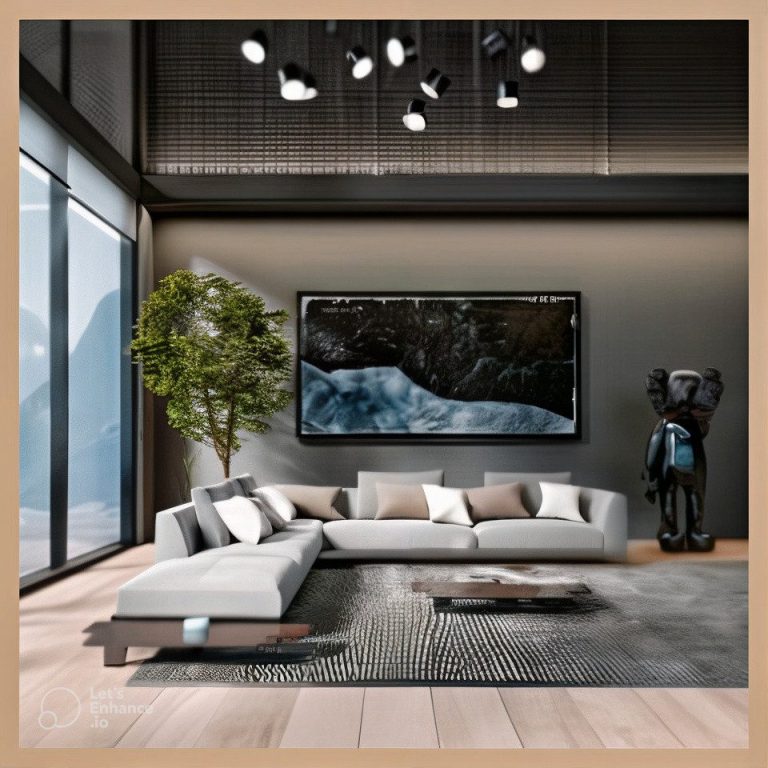 Viager Montaigne – Rester chez soi, l’esprit tranquille Intérieur lumineux et élégant avec un salon chic et des fenêtres donnant sur l’extérieur.
